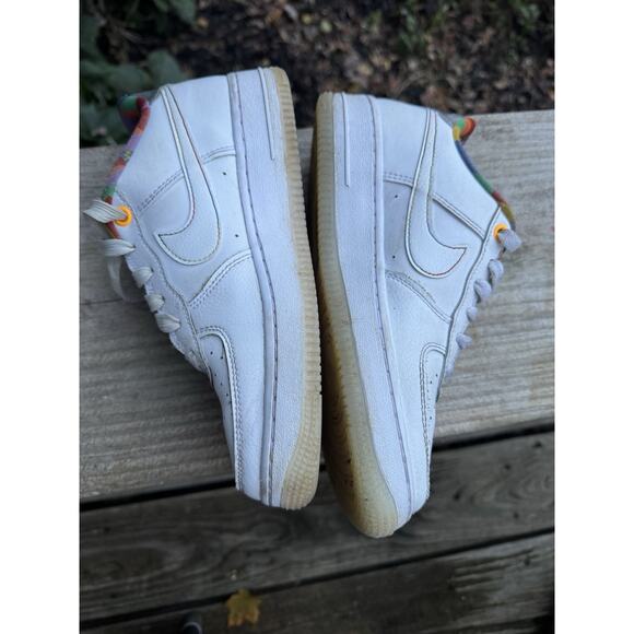 Preowned Nike AF1 LV8 Playful Print White SIZE 5y - Picture 7 of 9